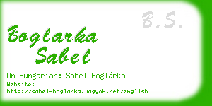 boglarka sabel business card